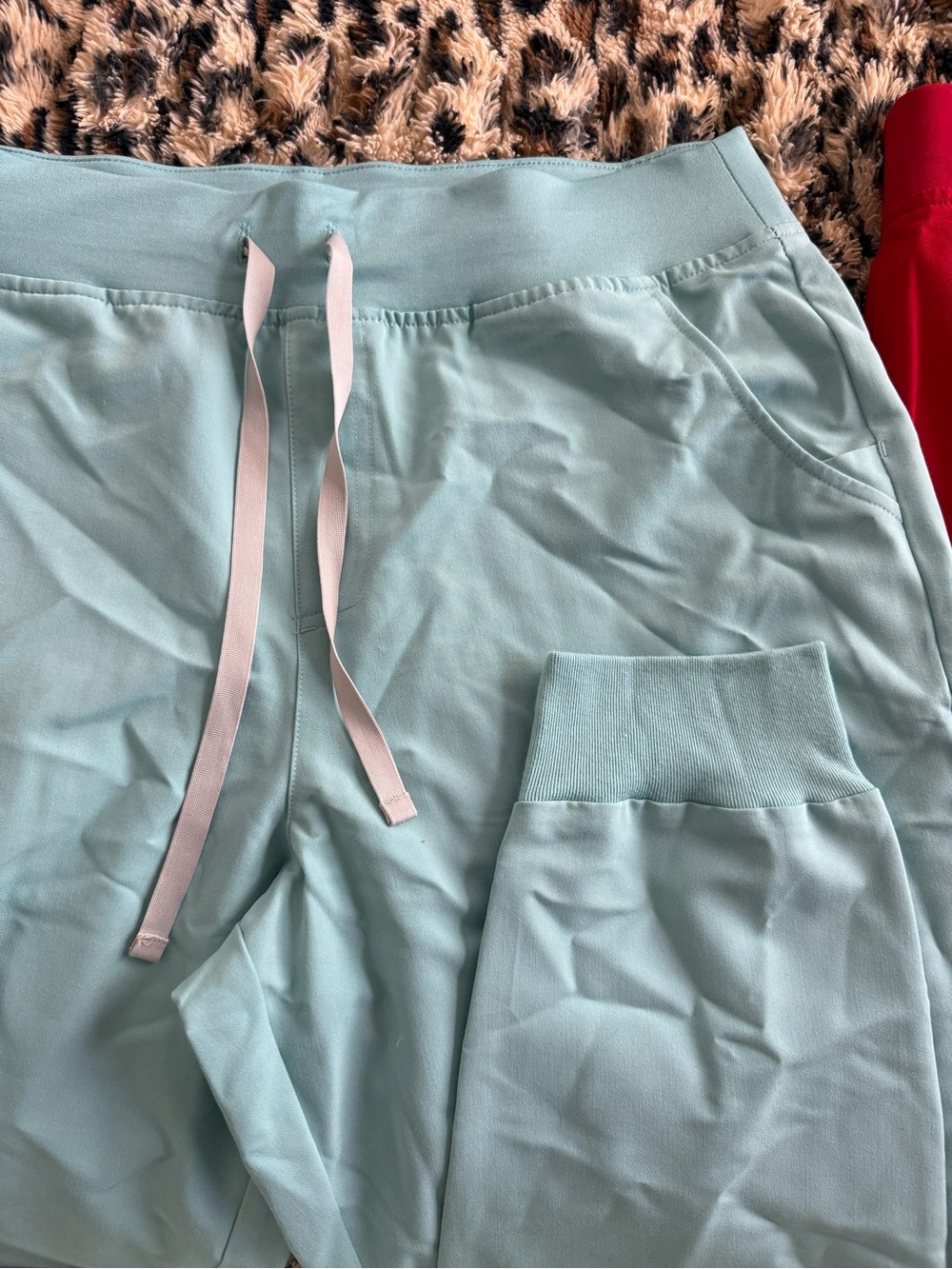 Kids Mint Green Jogger Bottoms with Drawstring